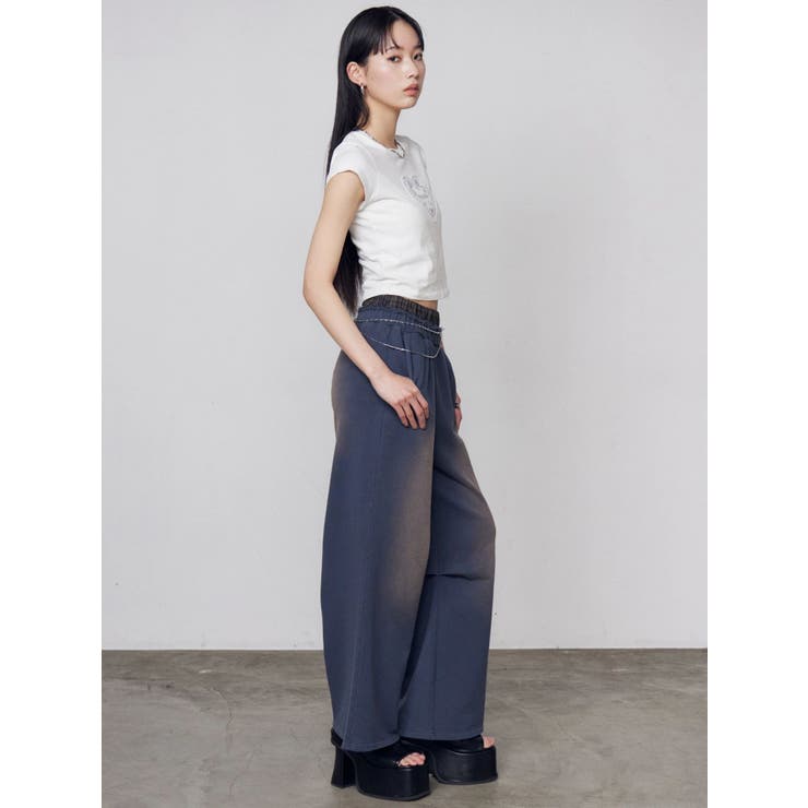 レイヤードロゴスウェットパンツ | EMODA | 詳細画像9 