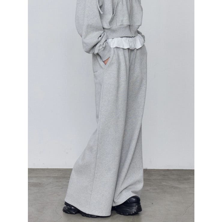 ウエストフリルスウェットパンツ | EMODA | 詳細画像1 