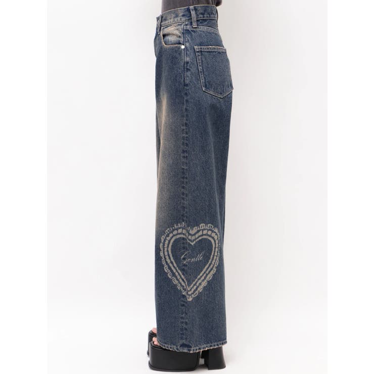 レースグラフィックルーズデニム | EMODA | 詳細画像13 