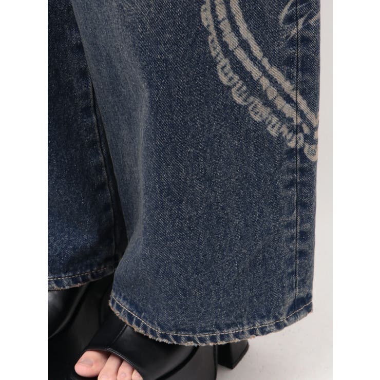 レースグラフィックルーズデニム | EMODA | 詳細画像18 