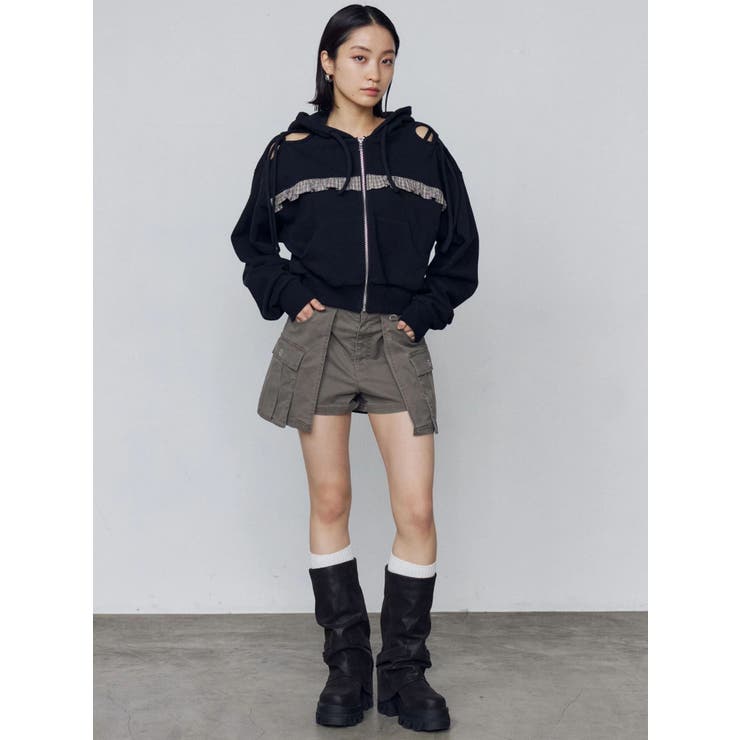 レイヤードボックススカートパンツ | EMODA | 詳細画像4 