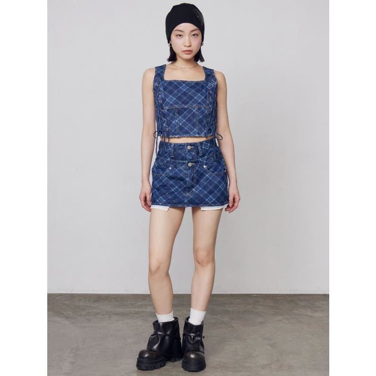 ベルトレイヤードボクシースカート | EMODA | 詳細画像10 