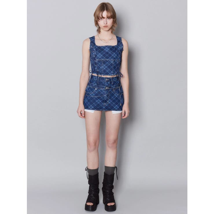 ベルトレイヤードボクシースカート | EMODA | 詳細画像5 