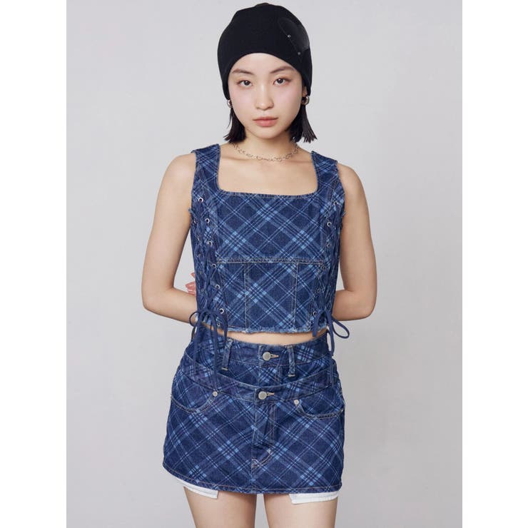 ベルトレイヤードボクシースカート | EMODA | 詳細画像8 