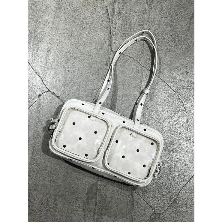 ホワイト | クリアポケットショルダーバッグ | EMODA