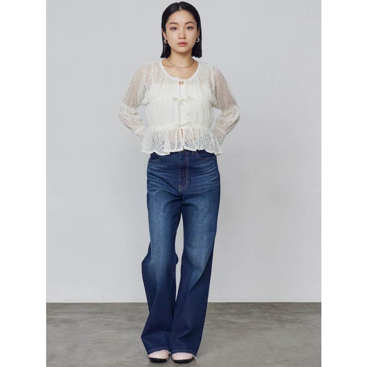 ミニマルジャストウエストフレアデニム | EMODA | 詳細画像15 