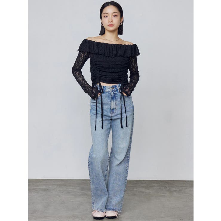 ミニマルジャストウエストフレアデニム | EMODA | 詳細画像7 