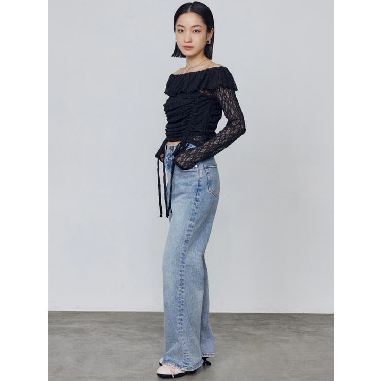 ミニマルジャストウエストフレアデニム | EMODA | 詳細画像8 