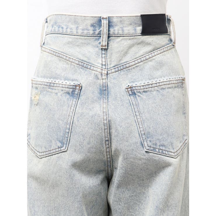 バルキーワイドハイウエストクラッシュジーンズ | EMODA | 詳細画像25 