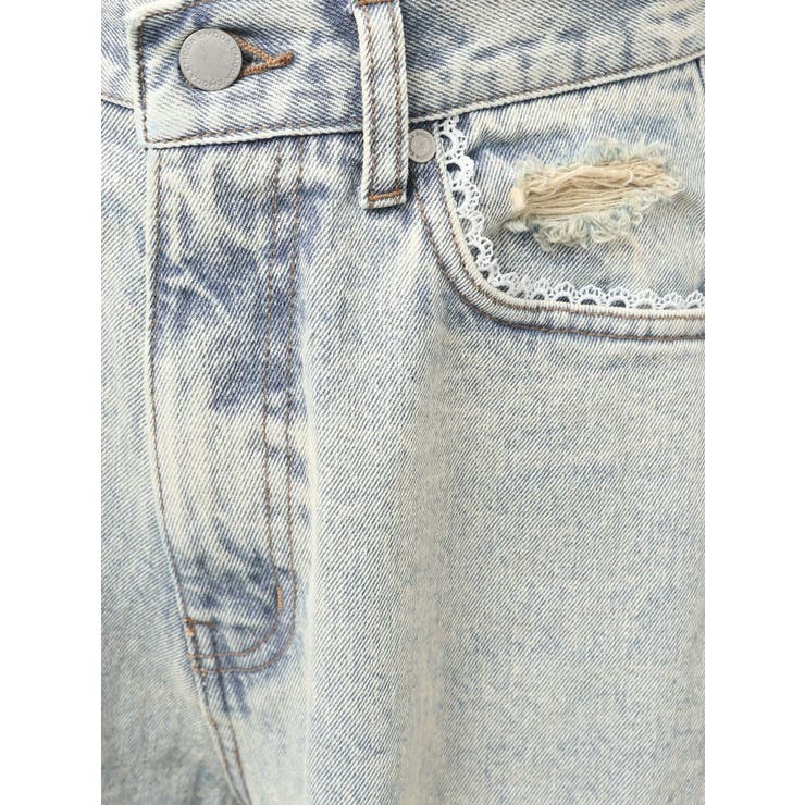 バルキーワイドハイウエストクラッシュジーンズ | EMODA | 詳細画像32 