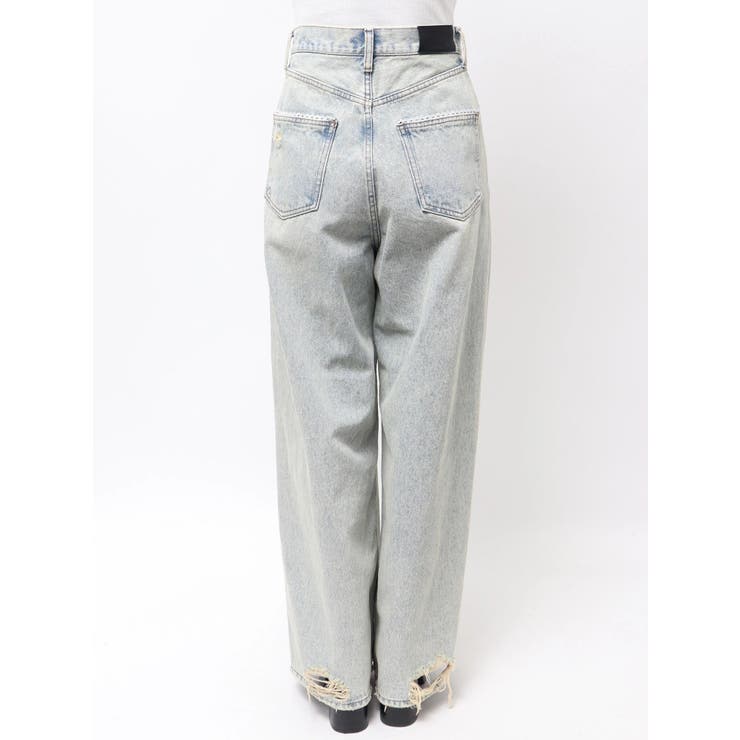 バルキーワイドハイウエストクラッシュジーンズ | EMODA | 詳細画像33 