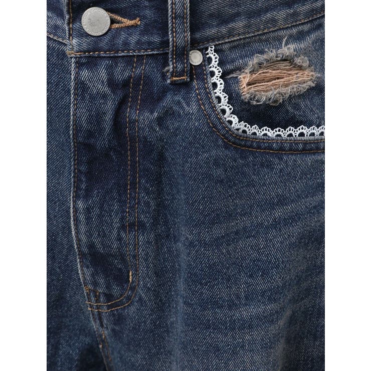 バルキーワイドハイウエストクラッシュジーンズ | EMODA | 詳細画像40 