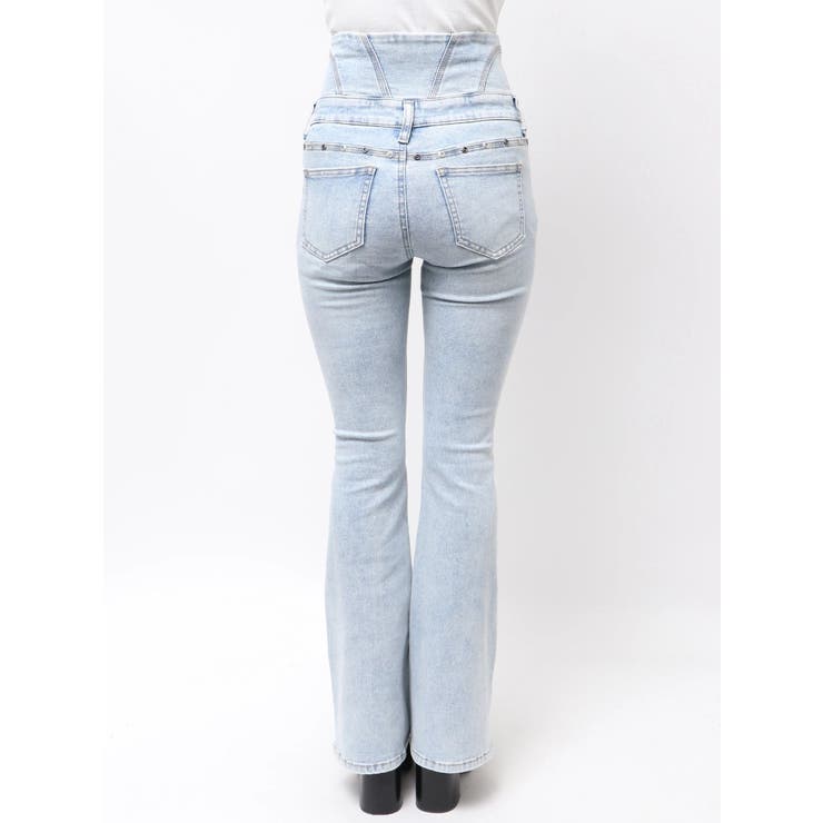 ドットラインハイウエストフレアパギンス | EMODA | 詳細画像14 