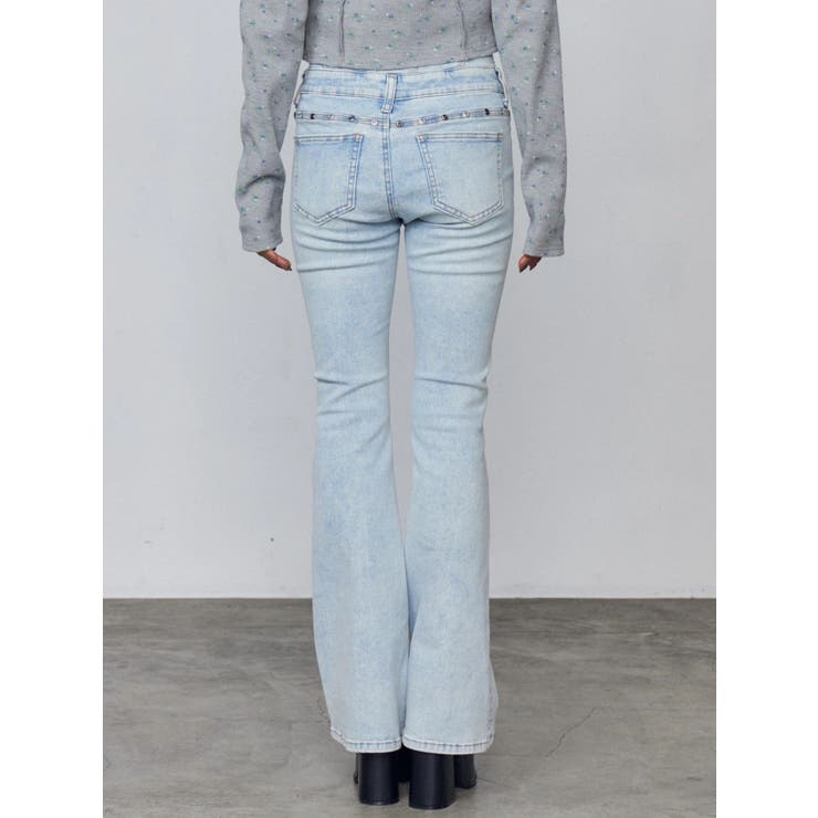 ドットラインハイウエストフレアパギンス | EMODA | 詳細画像7 