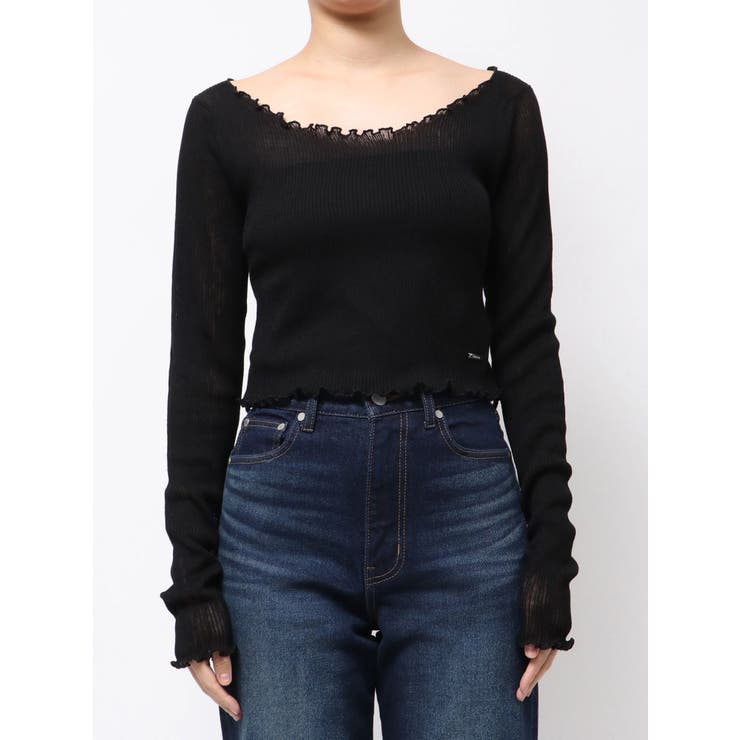 2ピースシアーギャザーニット | EMODA | 詳細画像10 