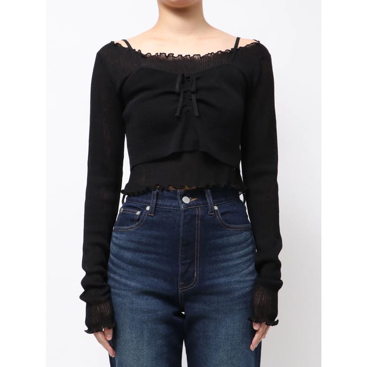 2ピースシアーギャザーニット | EMODA | 詳細画像2 