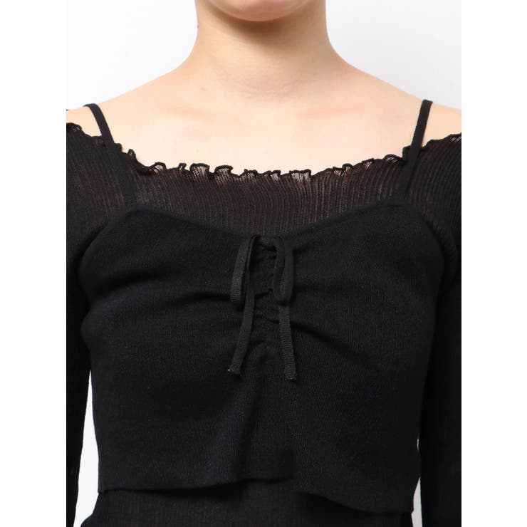 2ピースシアーギャザーニット | EMODA | 詳細画像6 