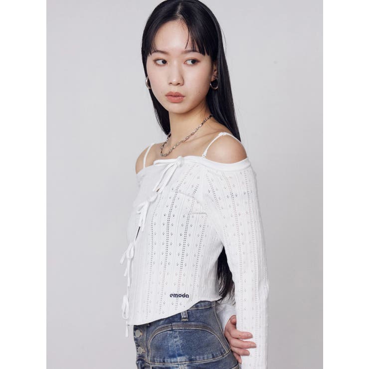 ホールリボン2WAYニット | EMODA | 詳細画像8 