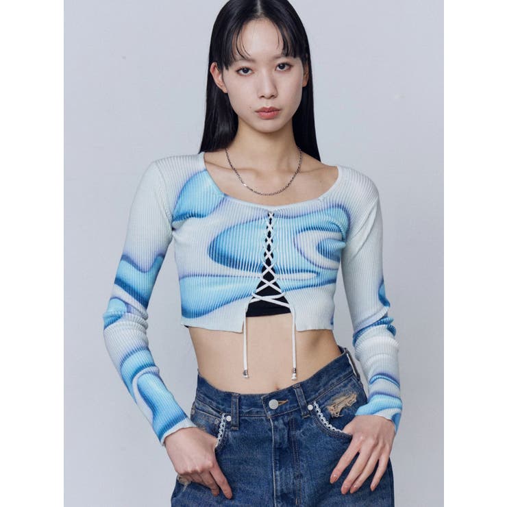 フロントレースアップフィットニット | EMODA | 詳細画像10 