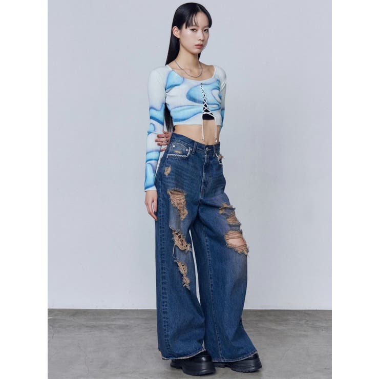 フロントレースアップフィットニット | EMODA | 詳細画像12 