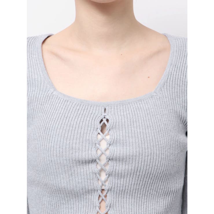 フロントレースアップフィットニット | EMODA | 詳細画像22 