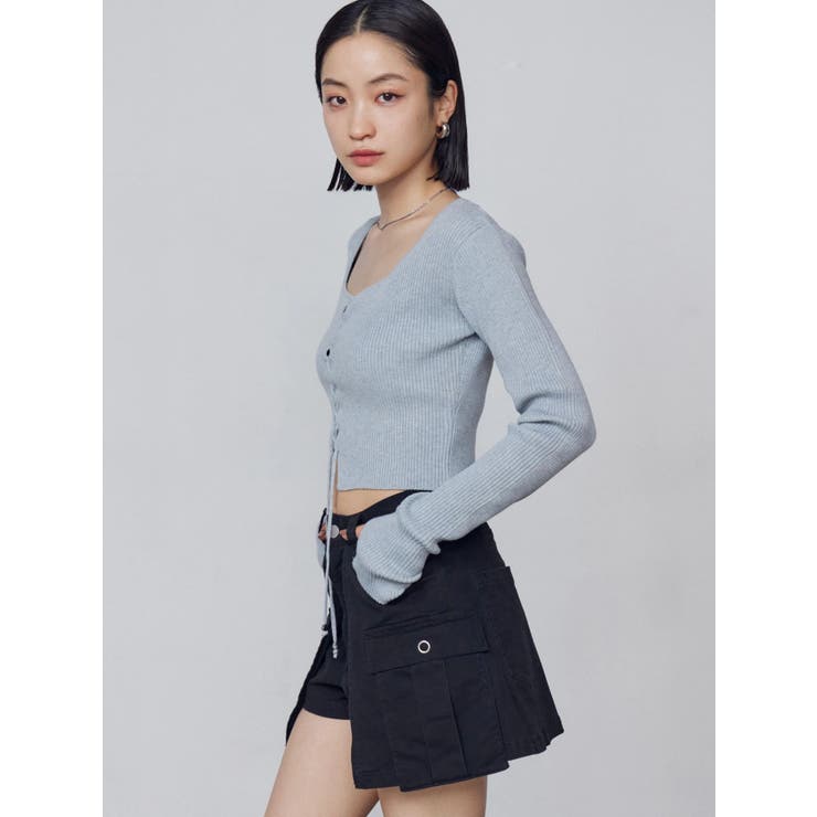 フロントレースアップフィットニット | EMODA | 詳細画像3 