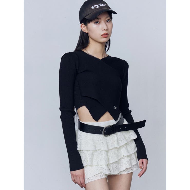 ワイドクロスクロップドニット | EMODA | 詳細画像3 