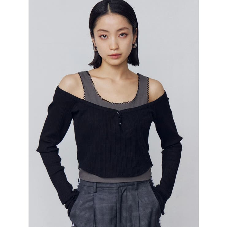 タンクレイヤードスキントップス | EMODA | 詳細画像5 