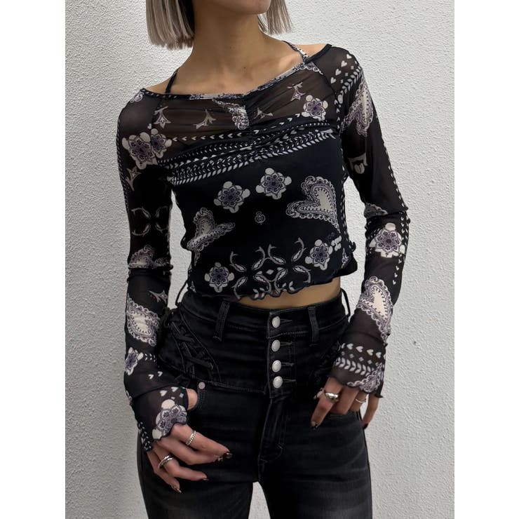 ストラップシアートップス | EMODA | 詳細画像10 