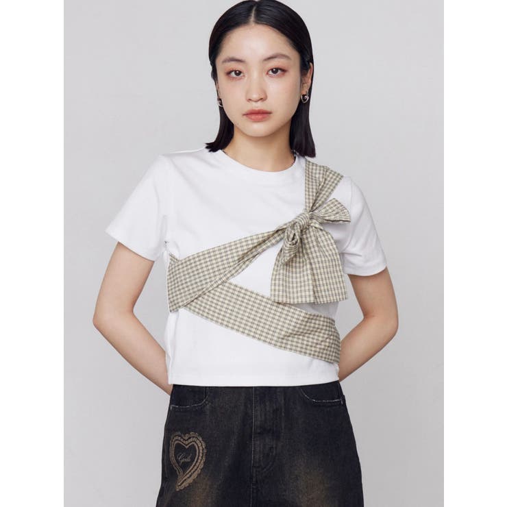リボンテープTシャツ | EMODA | 詳細画像18 