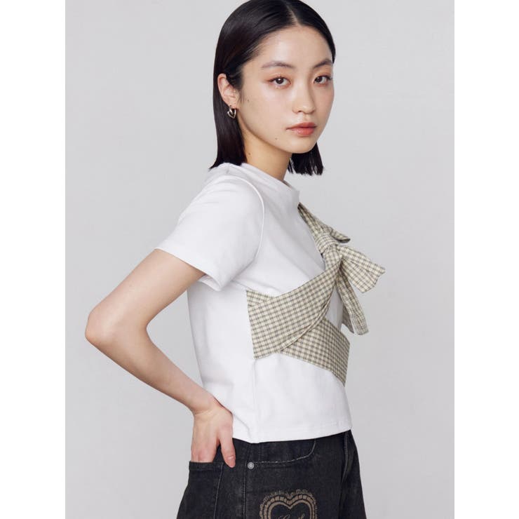リボンテープTシャツ | EMODA | 詳細画像19 
