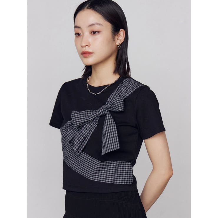 リボンテープTシャツ | EMODA | 詳細画像5 