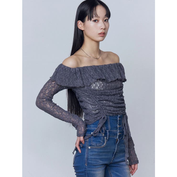 オフショルダーギャザートップ | EMODA | 詳細画像16 