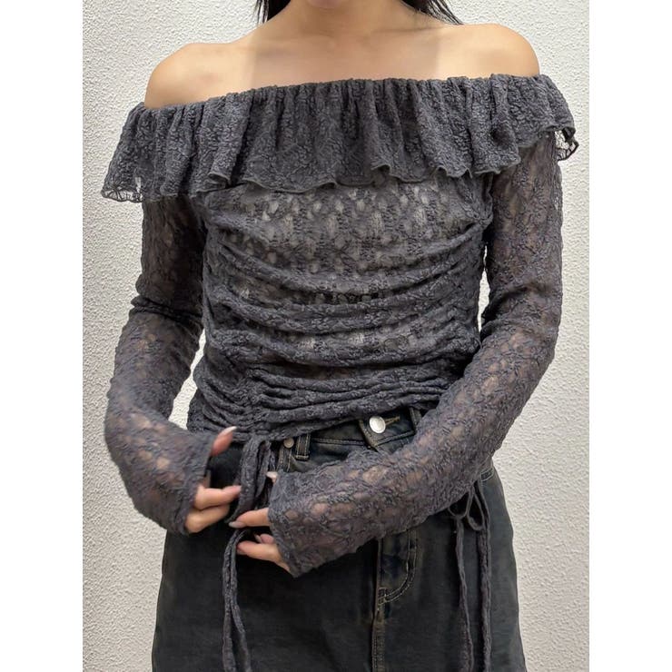 オフショルダーギャザートップ | EMODA | 詳細画像5 