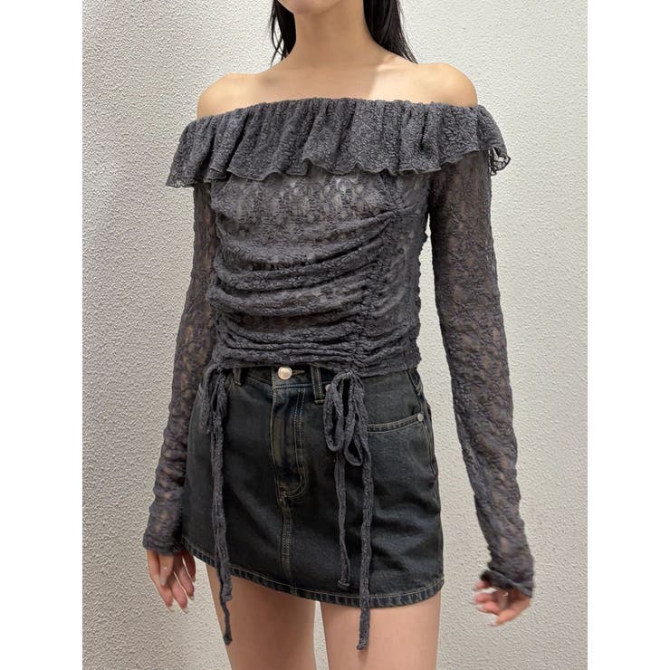 オフショルダーギャザートップ | EMODA | 詳細画像6 