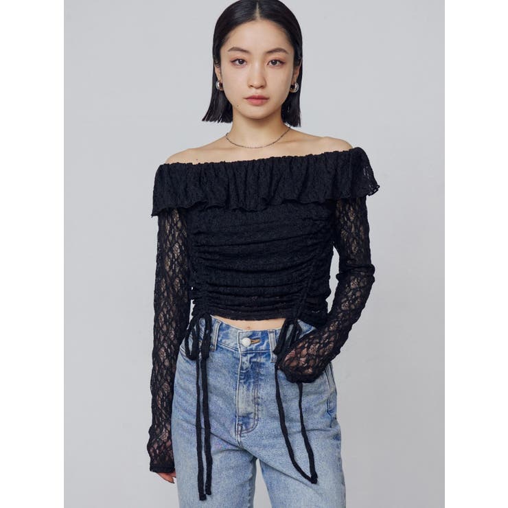 オフショルダーギャザートップ | EMODA | 詳細画像7 