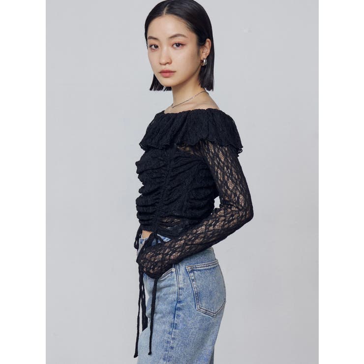 オフショルダーギャザートップ | EMODA | 詳細画像8 