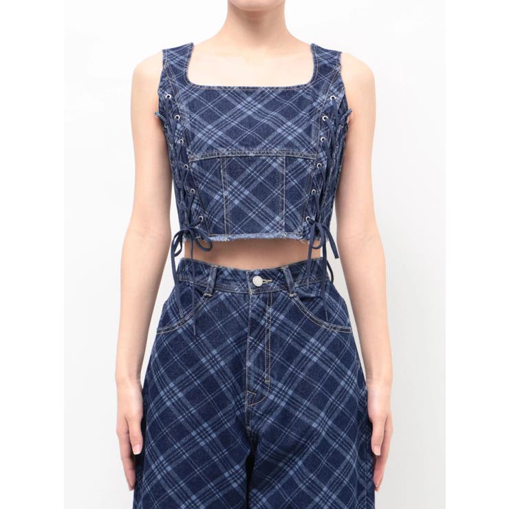 サイドレースアップデニムビスチェ | EMODA | 詳細画像19 