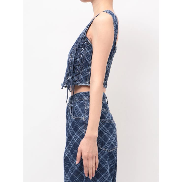 サイドレースアップデニムビスチェ | EMODA | 詳細画像20 