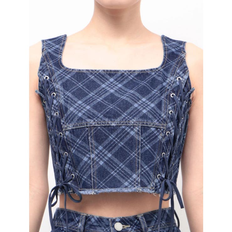 サイドレースアップデニムビスチェ | EMODA | 詳細画像22 