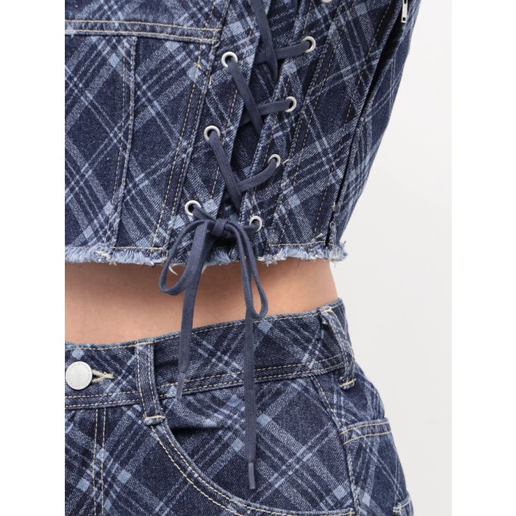 サイドレースアップデニムビスチェ | EMODA | 詳細画像24 