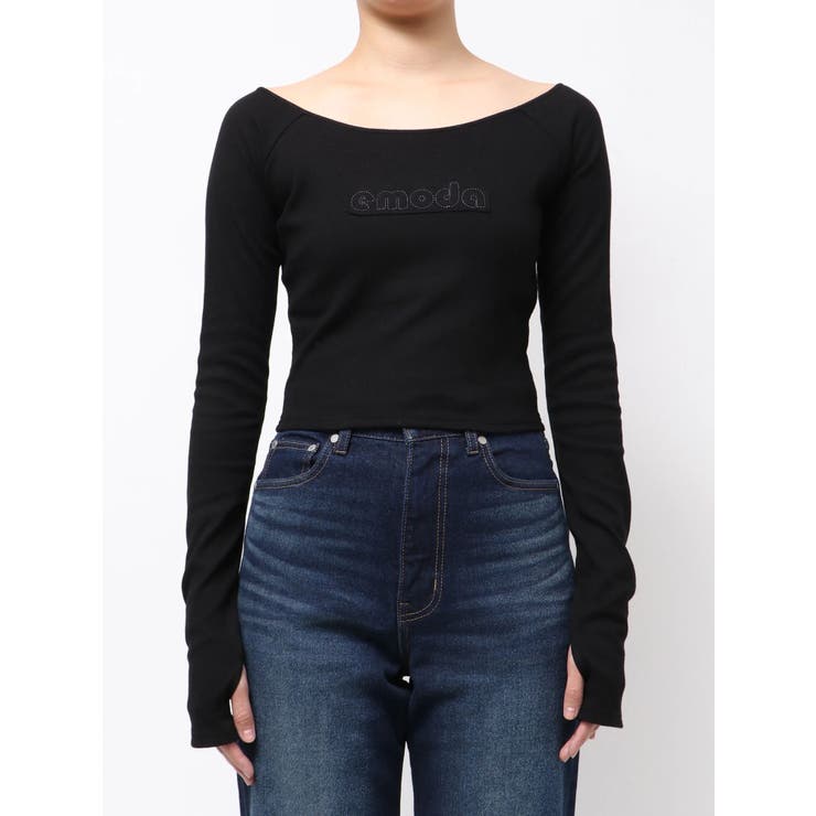 ロゴパッチクロップドロンT | EMODA | 詳細画像3 