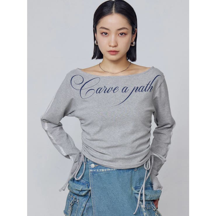 ワイドネックサイドストリングトップス | EMODA | 詳細画像16 