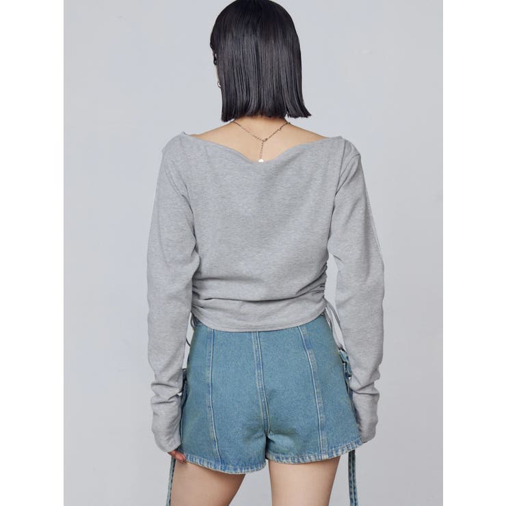 ワイドネックサイドストリングトップス | EMODA | 詳細画像18 