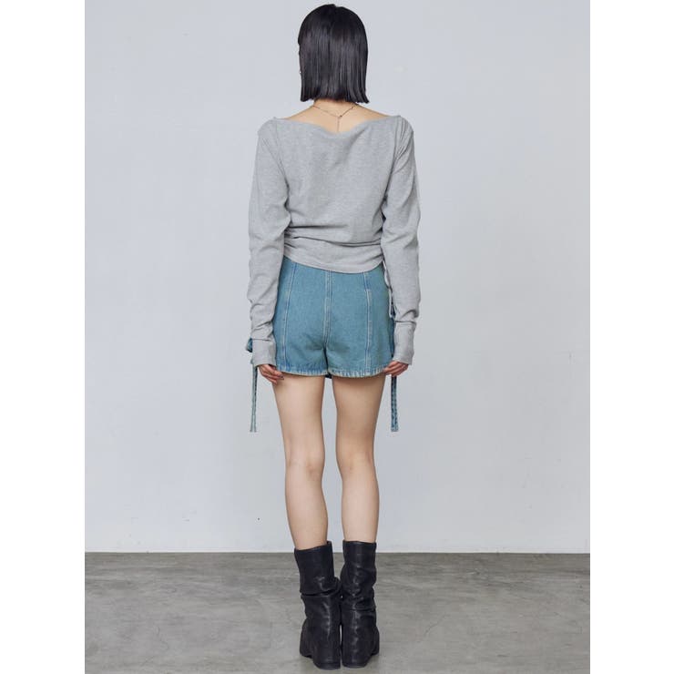 ワイドネックサイドストリングトップス | EMODA | 詳細画像21 