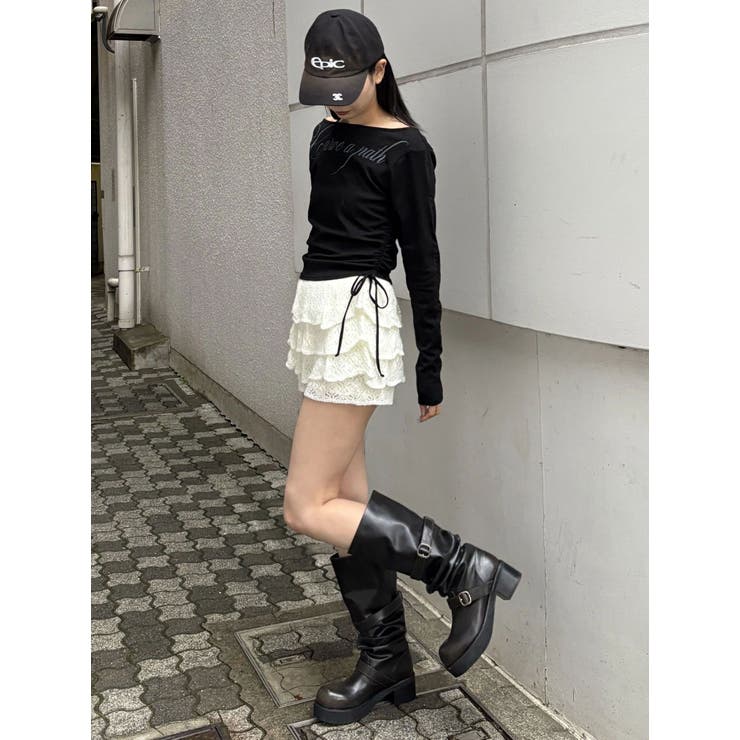 ワイドネックサイドストリングトップス | EMODA | 詳細画像22 