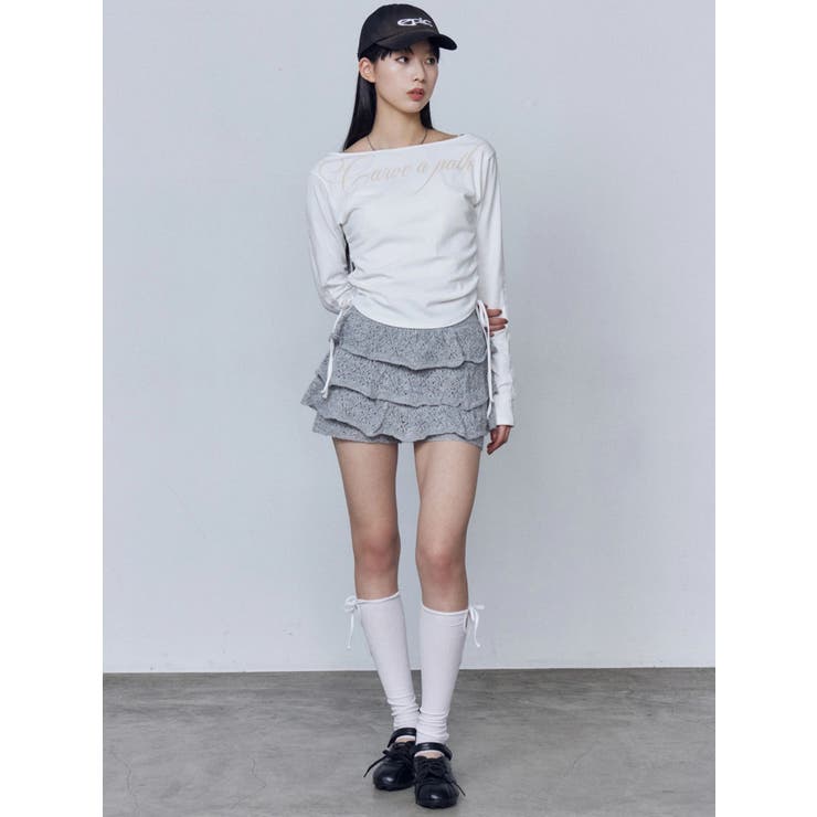 ワイドネックサイドストリングトップス | EMODA | 詳細画像33 