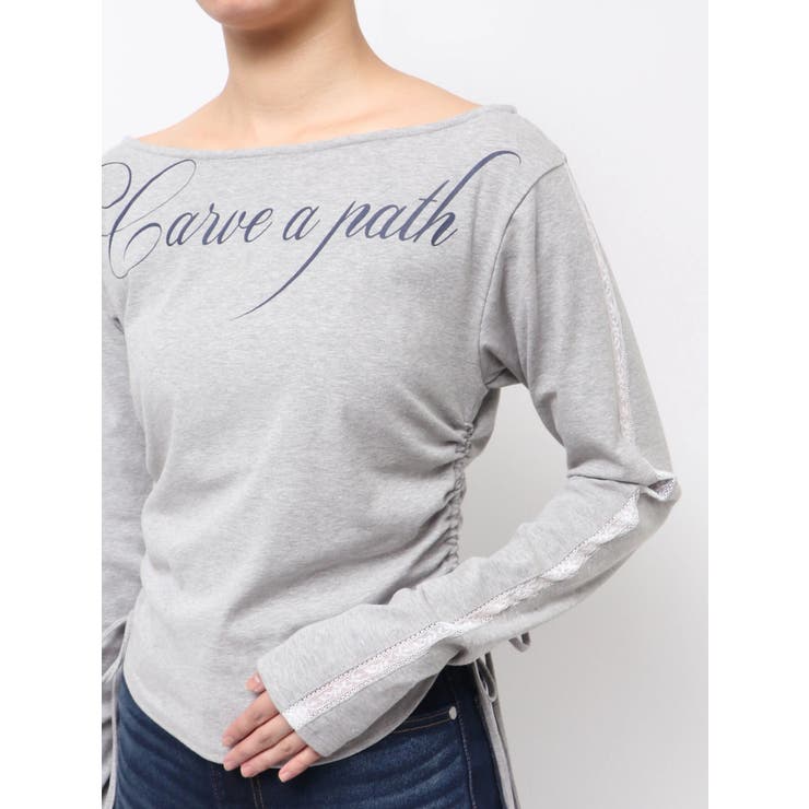 ワイドネックサイドストリングトップス | EMODA | 詳細画像40 