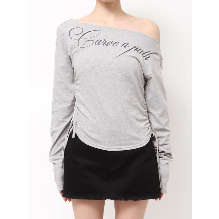 ワイドネックサイドストリングトップス | EMODA | 詳細画像43 