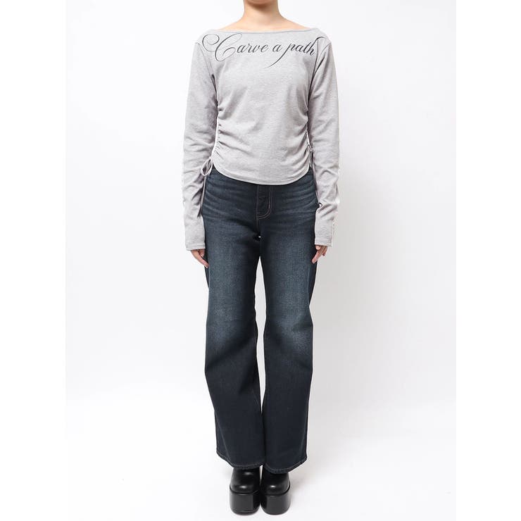 ワイドネックサイドストリングトップス | EMODA | 詳細画像44 